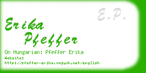 erika pfeffer business card